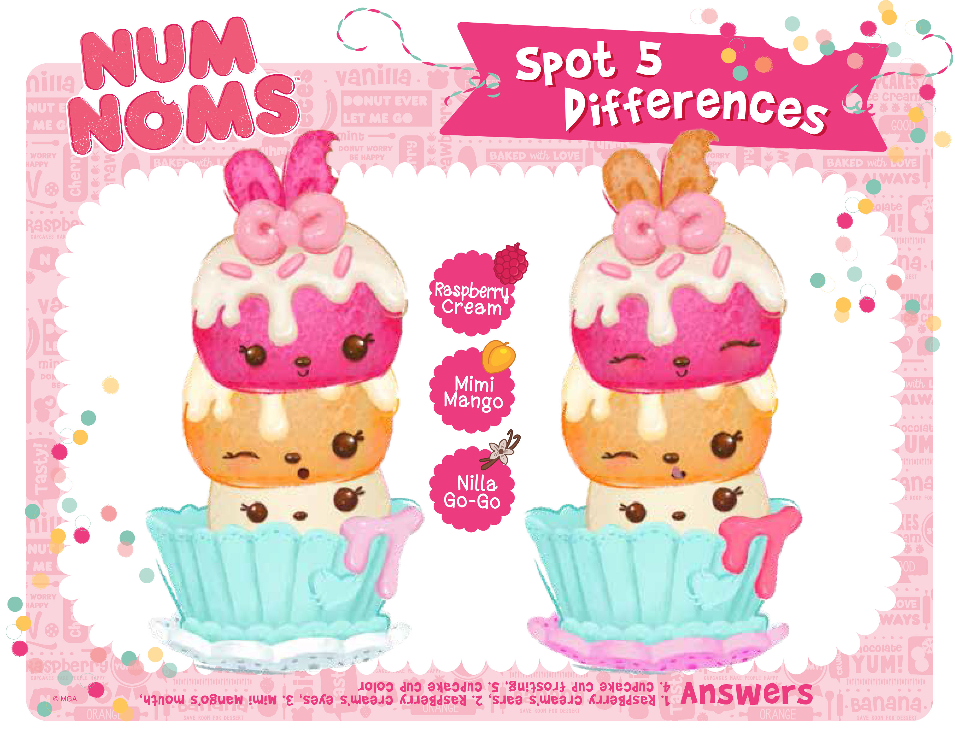 Printables Coloring Sheet 1 Spot the Difference 1 Cake