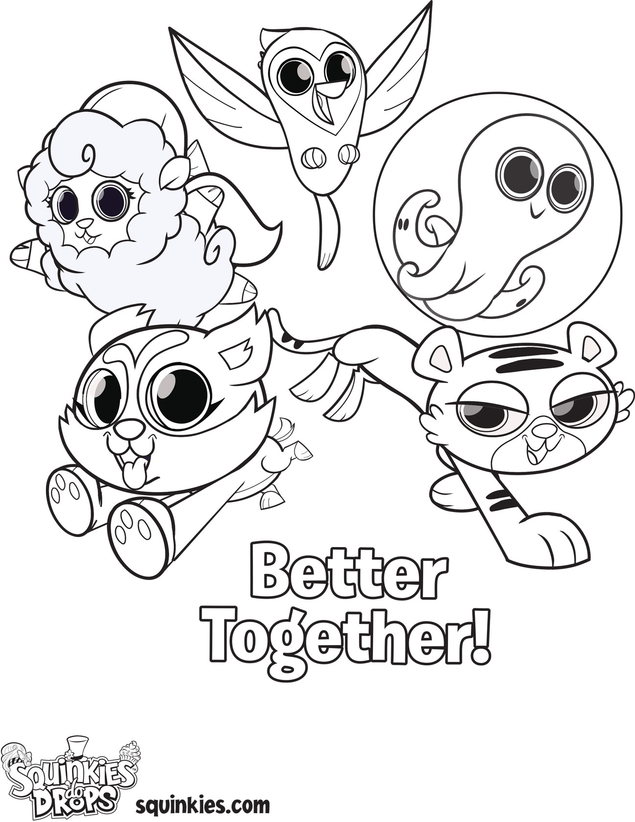 Cartoon Squinkies Printable Coloring Pages for Kids