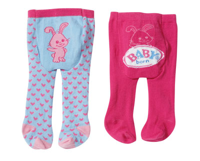 Baby Born Tights 2 Pairs - Assorted