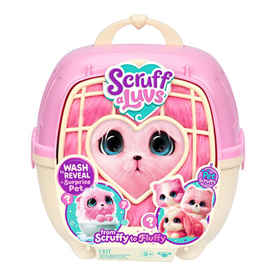 Scruff-A-Luvs Surprise Pink Pet with Carrier