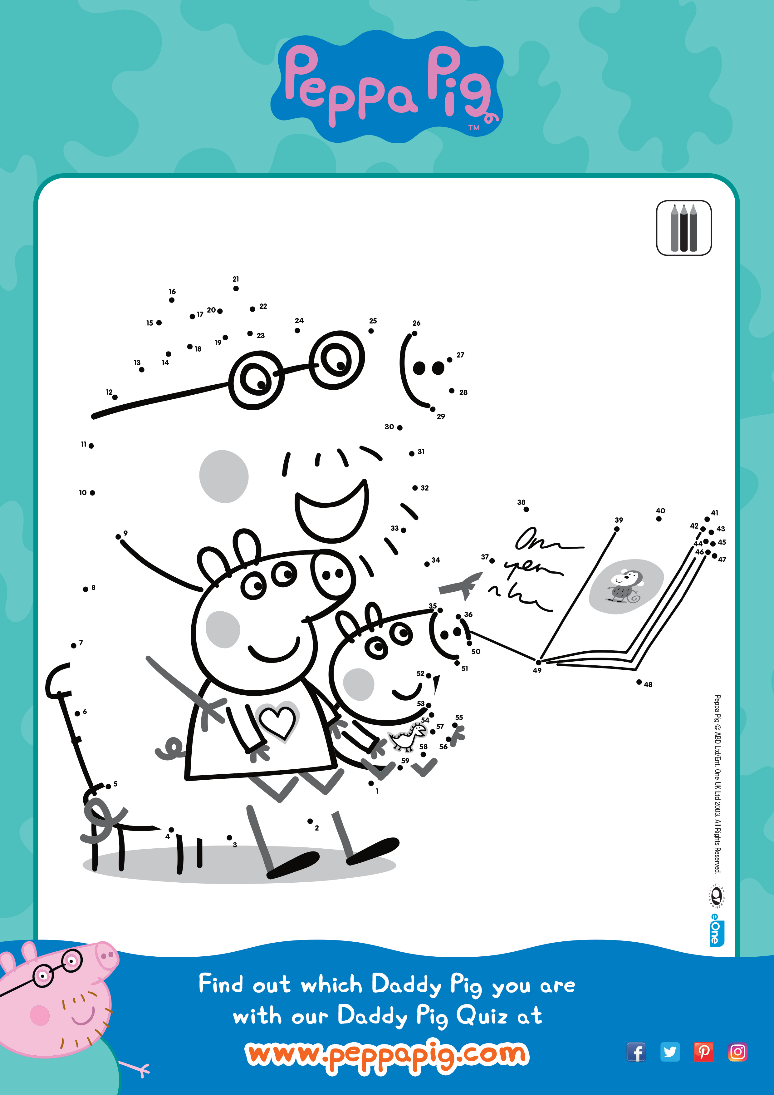 Download fun activities and color-ins to print out and play with Peppa