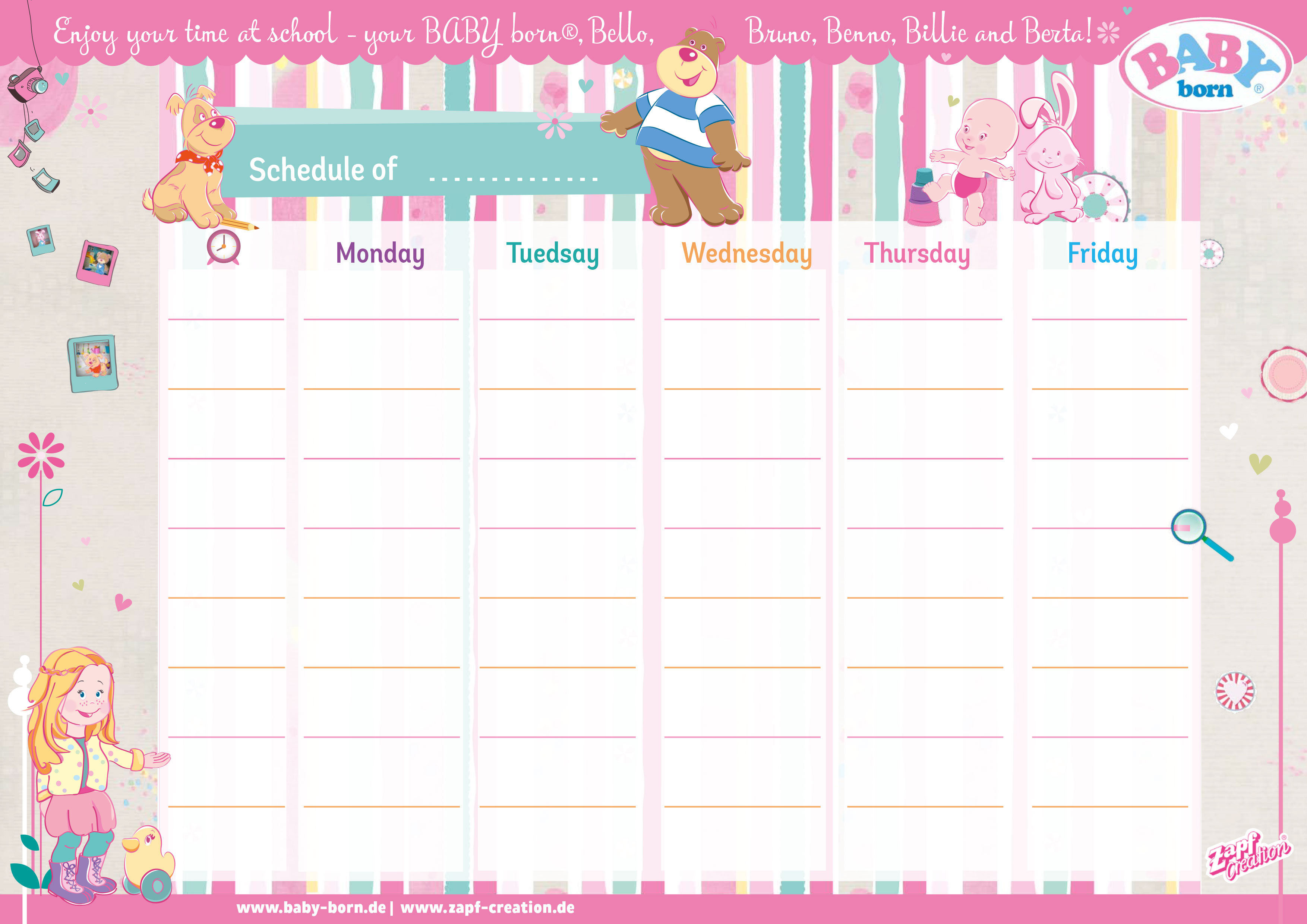babyborn schedule