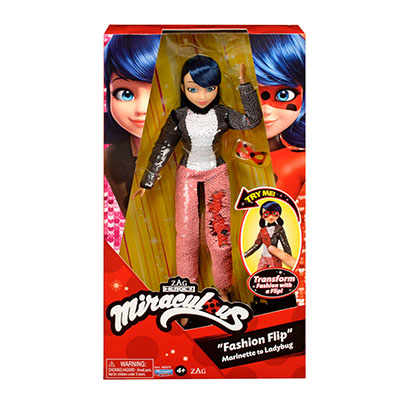 Miraculous Deluxe Fashion Flip Marinette to Ladybug Doll