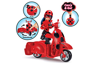 Miraculous Ladybug Switch & Go Scooter With Figure