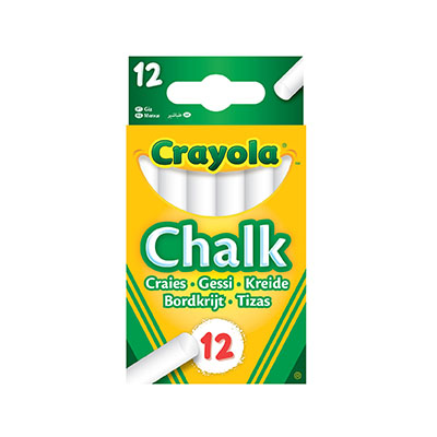 Crayola 12 White Anti Dust Chalk