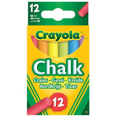 Crayola 12 Coloured Anti Dust Chalk