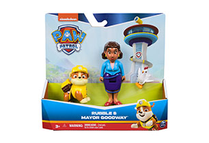 Paw Patrol Hero Pups Assorted - Rubble And Mayor Goodway