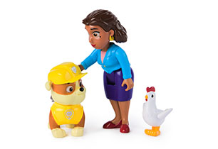 Paw Patrol Hero Pups Assorted - Rubble And Mayor Goodway
