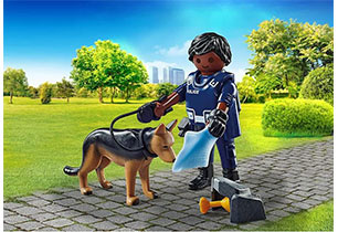 Policeman with Sniffer Dog