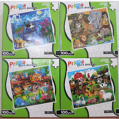 100 Piece Themed Puzzle Assortment