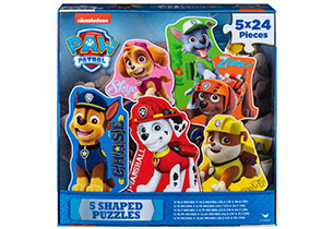 Paw Patrol 5 Shaped Puzzles in Box
