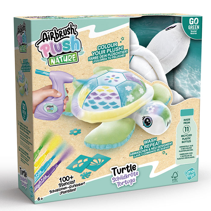 Style 4 Ever Airbrush Plush Green Turtle, Style 4 Ever