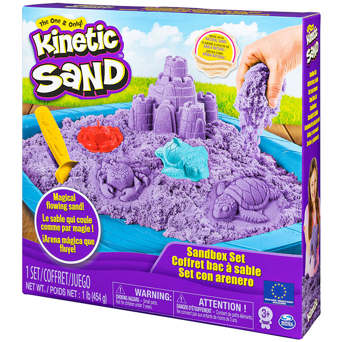 Kinetic Sand Box Set Sand Box & Tools - 1lb, Kinetic Sand