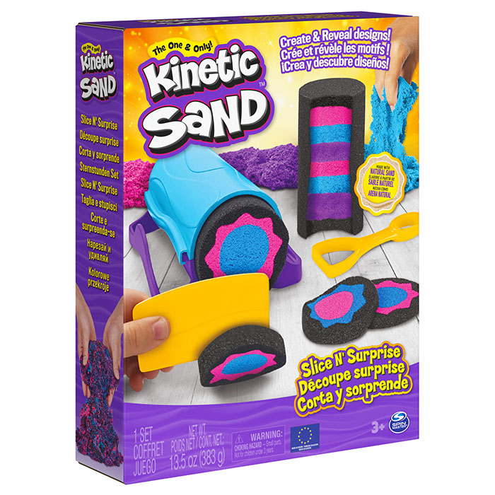 Kinetic Sand Sandbox Set with Green Sand, Tools & Storage 