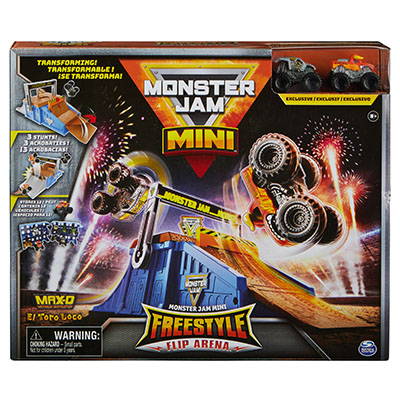 Monster Jam Mini Flip & Go Playset