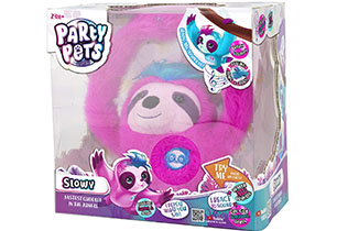 Party Pets Slowy Feature Plush Fantasy Pink/Purple