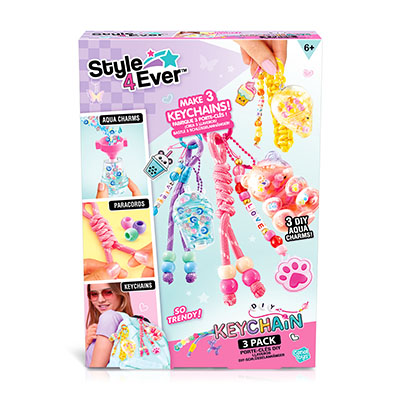 Style 4 Ever Diy Key Chain Kit 3 Pack Assorted