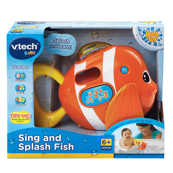 vtech sing and splash fish bath toy