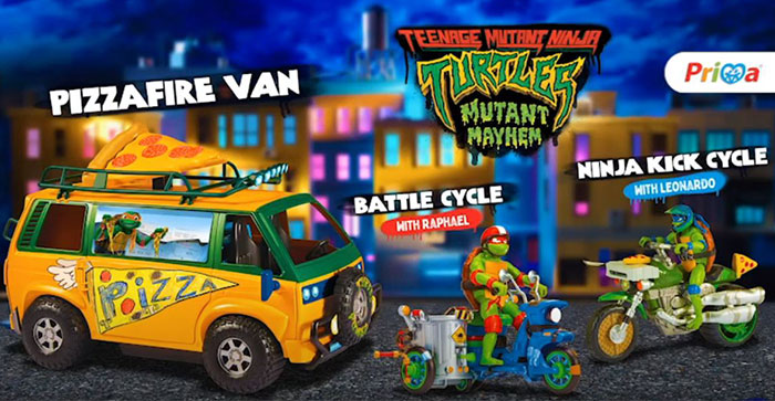 TMNT Movie - Pizza Van and Vehicles with Figures - Video